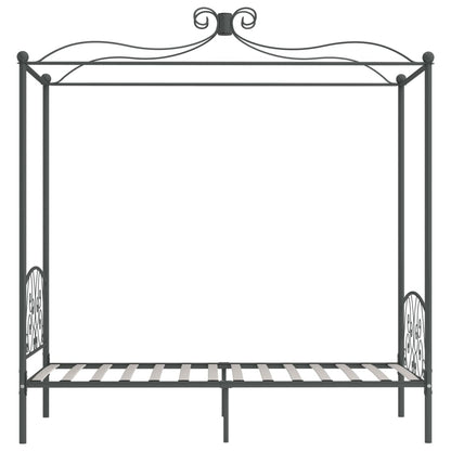 Bed Frame | Grey | Metal, Plywood | Single | Bed Frame | Rectangular