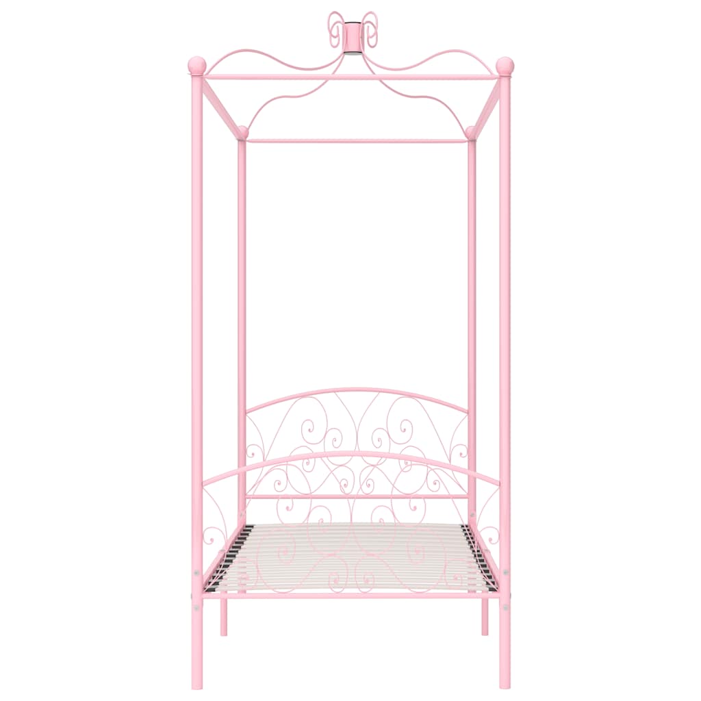 Bed Frame | Pink | Metal | Single | Durable | Bed Frame | Rectangular