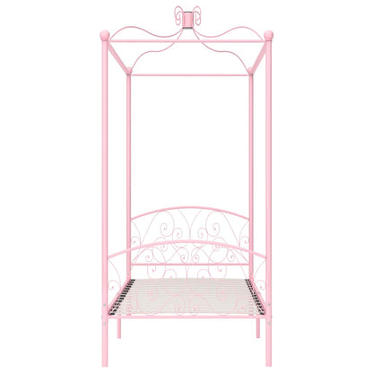 Bed Frame | Pink | Metal | Single | Durable | Bed Frame | Rectangular