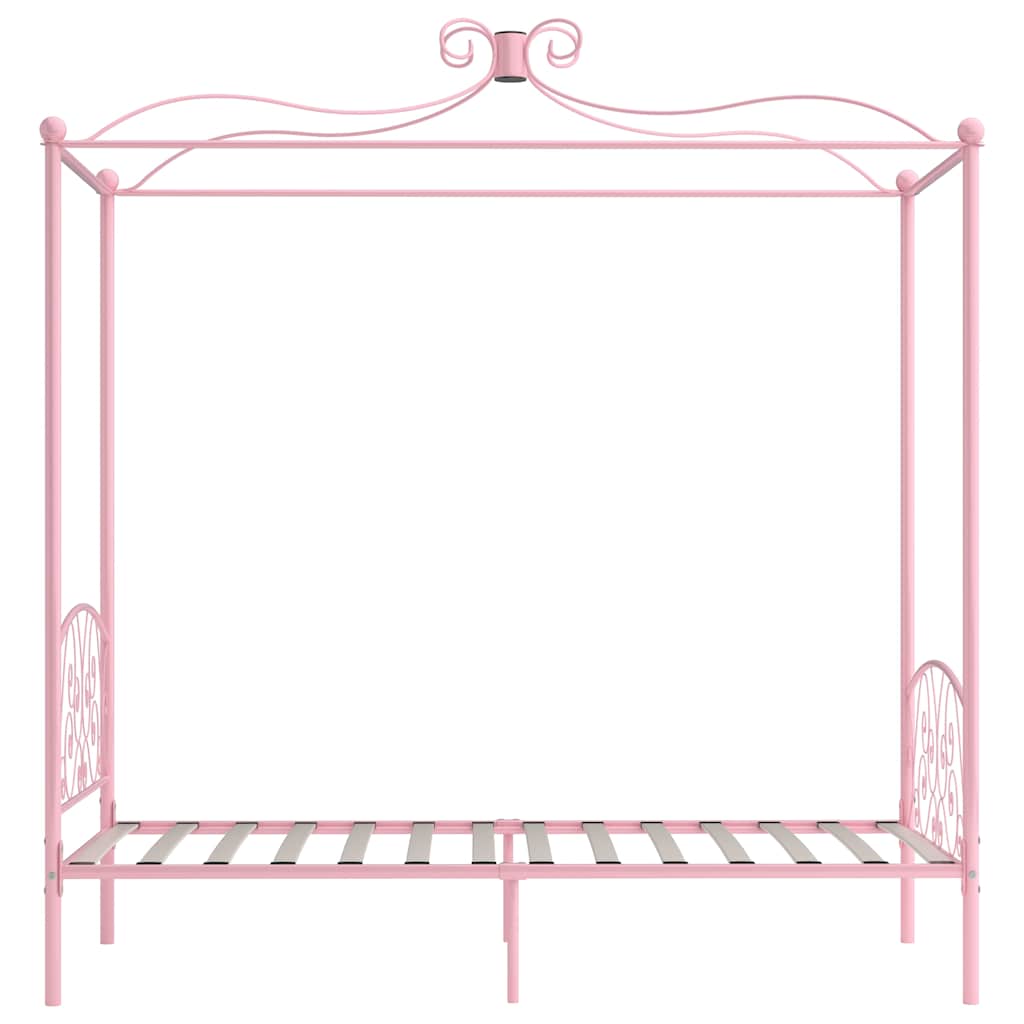 Bed Frame | Pink | Metal | Single | Durable | Bed Frame | Rectangular