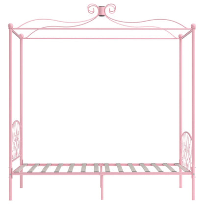 Bed Frame | Pink | Metal | 100x200 cm |  Classic/Traditional | Bed Frame