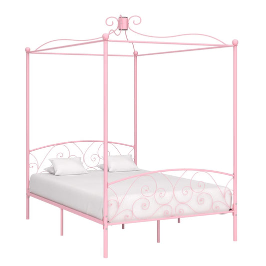 Bed Frame | Pink | Metal | 140x200 cm | Lovely Design | Bed Frame