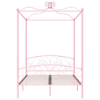 Bed Frame | Pink | Metal | 140x200 cm | Lovely Design | Bed Frame