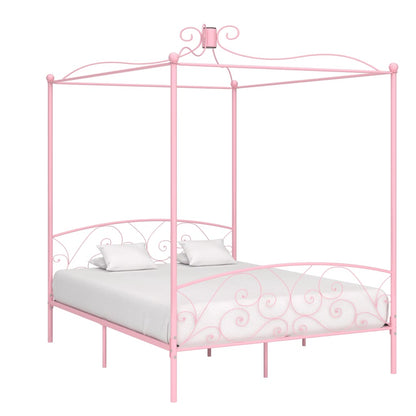Bed Frame | Pink | Metal | Super King | Decorative Inlays | Bed Frame