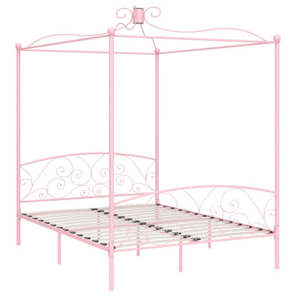 Bed Frame | Pink | Metal | Super King | Decorative Inlays | Bed Frame