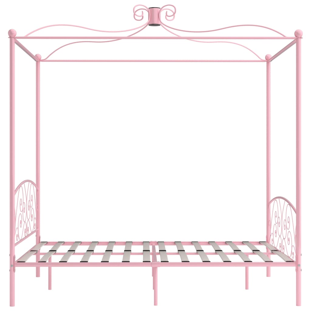 Bed Frame | Pink | Metal | Super King | Decorative Inlays | Bed Frame