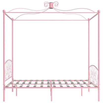 Bed Frame | Pink | Metal | Super King | Decorative Inlays | Bed Frame