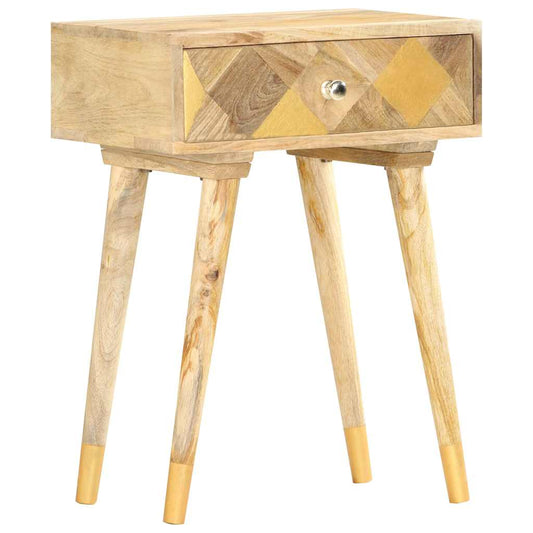 285857 vidaXL Bedside Cabinet 43x30x58 cm Solid Mango Wood