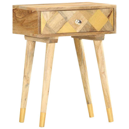 285857 vidaXL Bedside Cabinet 43x30x58 cm Solid Mango Wood