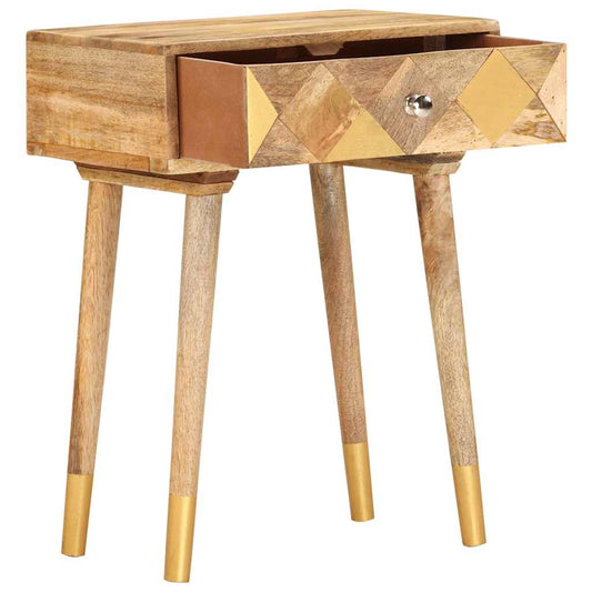 285857 vidaXL Bedside Cabinet 43x30x58 cm Solid Mango Wood