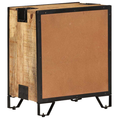 285892 vidaXL Bedside Cabinet 43x30x51 cm Solid Rough Mango Wood