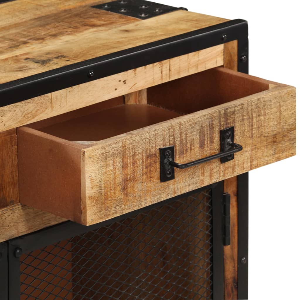 Sideboard 80x31x71 cm Solid Rough Mango Wood
