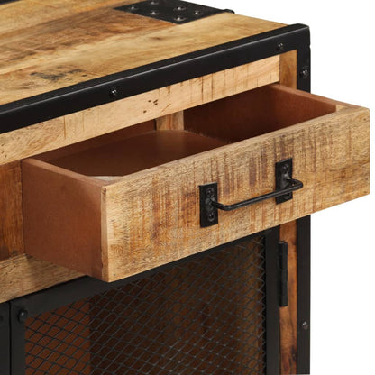 Sideboard 80x31x71 cm Solid Rough Mango Wood