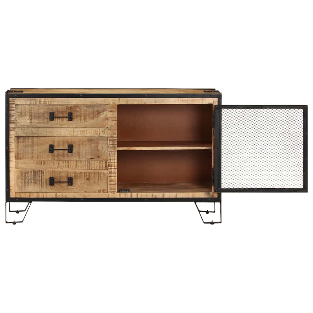 285894 vidaXL Sideboard 100x31x60 cm Solid Rough Mango Wood