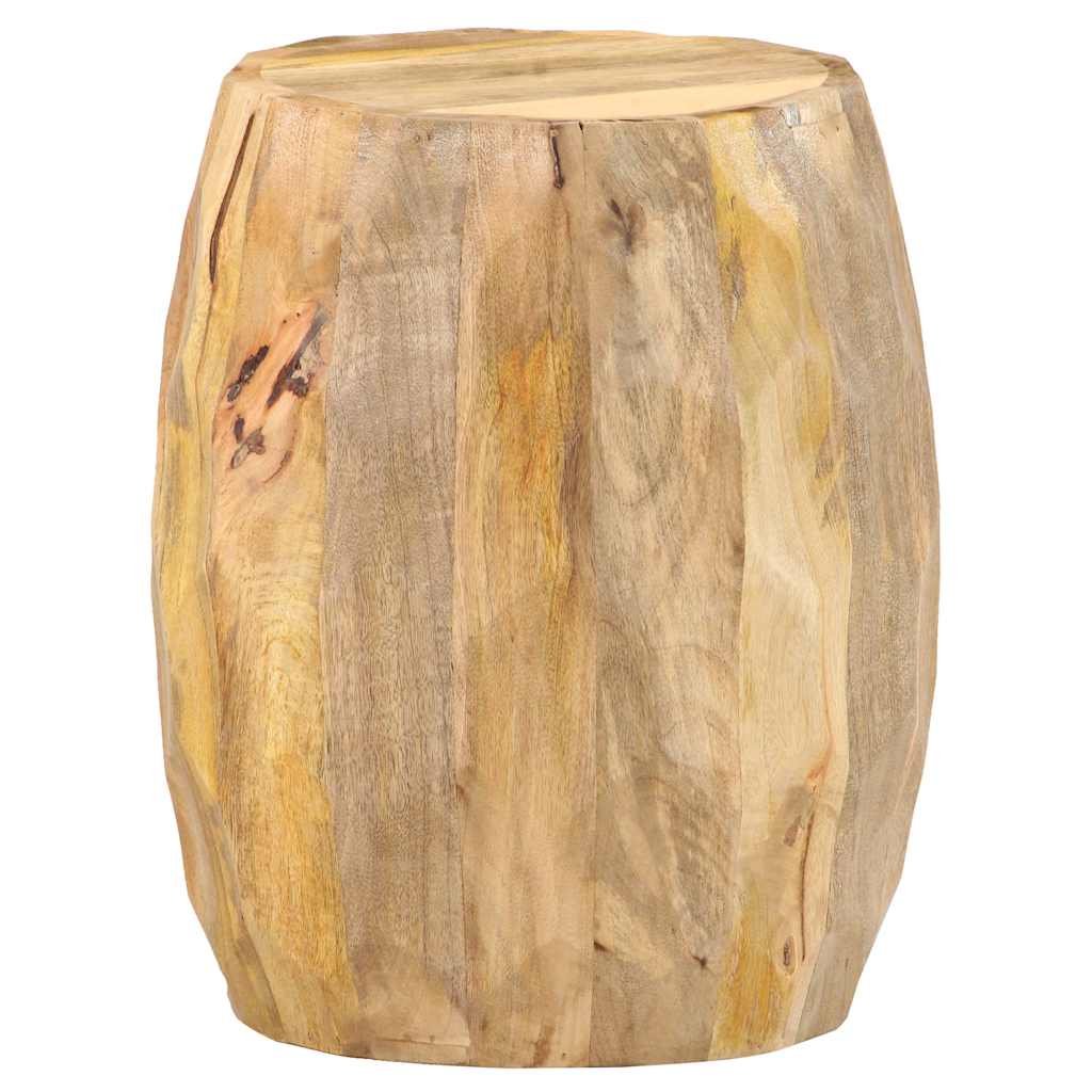 Drum Stool | Brown with golden streaks | Solid mango wood | Medium