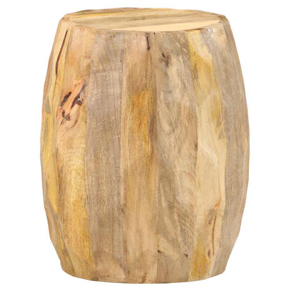 Drum Stool | Brown with golden streaks | Solid mango wood | Medium
