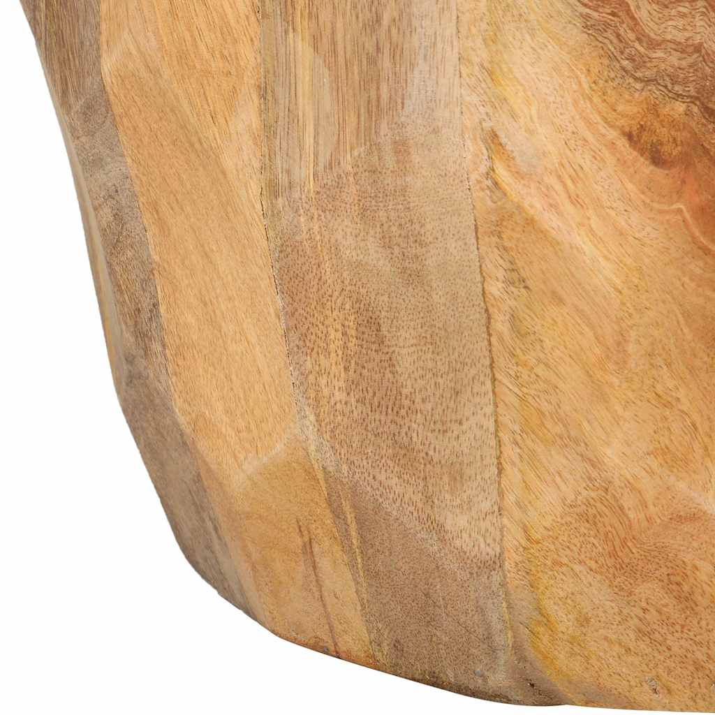 Drum Stool | Brown with golden streaks | Solid mango wood | Medium