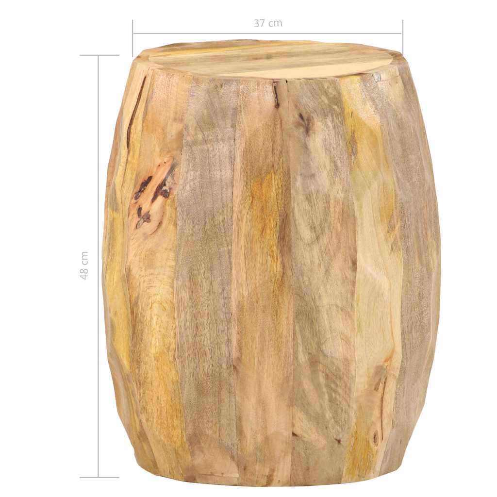 Drum Stool | Brown with golden streaks | Solid mango wood | Medium