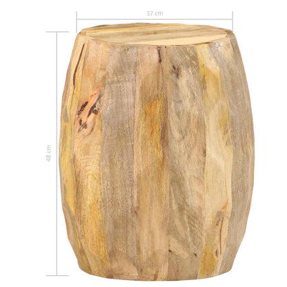 Drum Stool | Brown with golden streaks | Solid mango wood | Medium