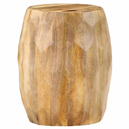 Drum Stool | Brown with golden streaks | Solid mango wood | Medium