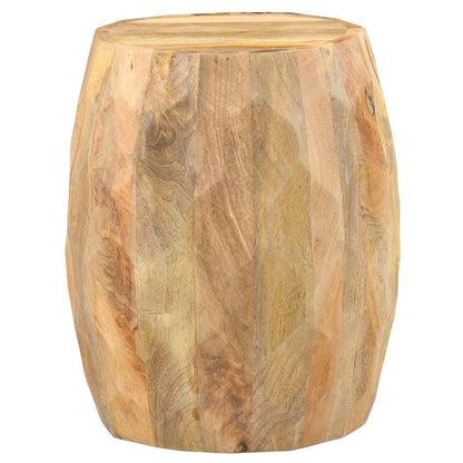 Drum Stool | Brown with golden streaks | Solid mango wood | Medium