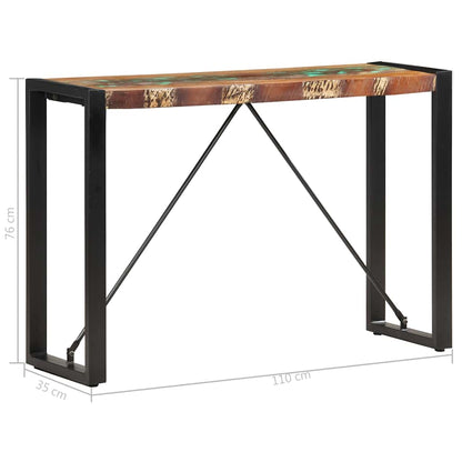 285946 vidaXL Console Table 110x35x76 cm Solid Reclaimed Wood