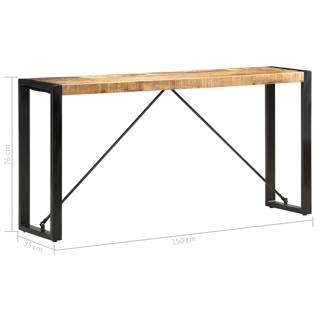 285948 vidaXL Console Table 150x35x76 cm Solid Mango Wood