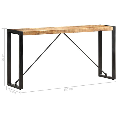 285948 vidaXL Console Table 150x35x76 cm Solid Mango Wood
