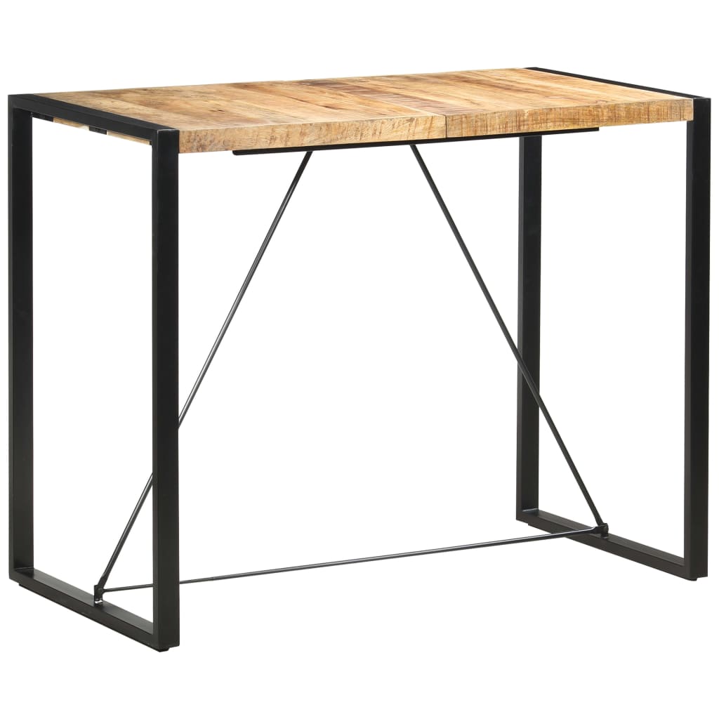 Bar Table | Mango Wood | Solid Mango Wood, Steel | Large | Industrial