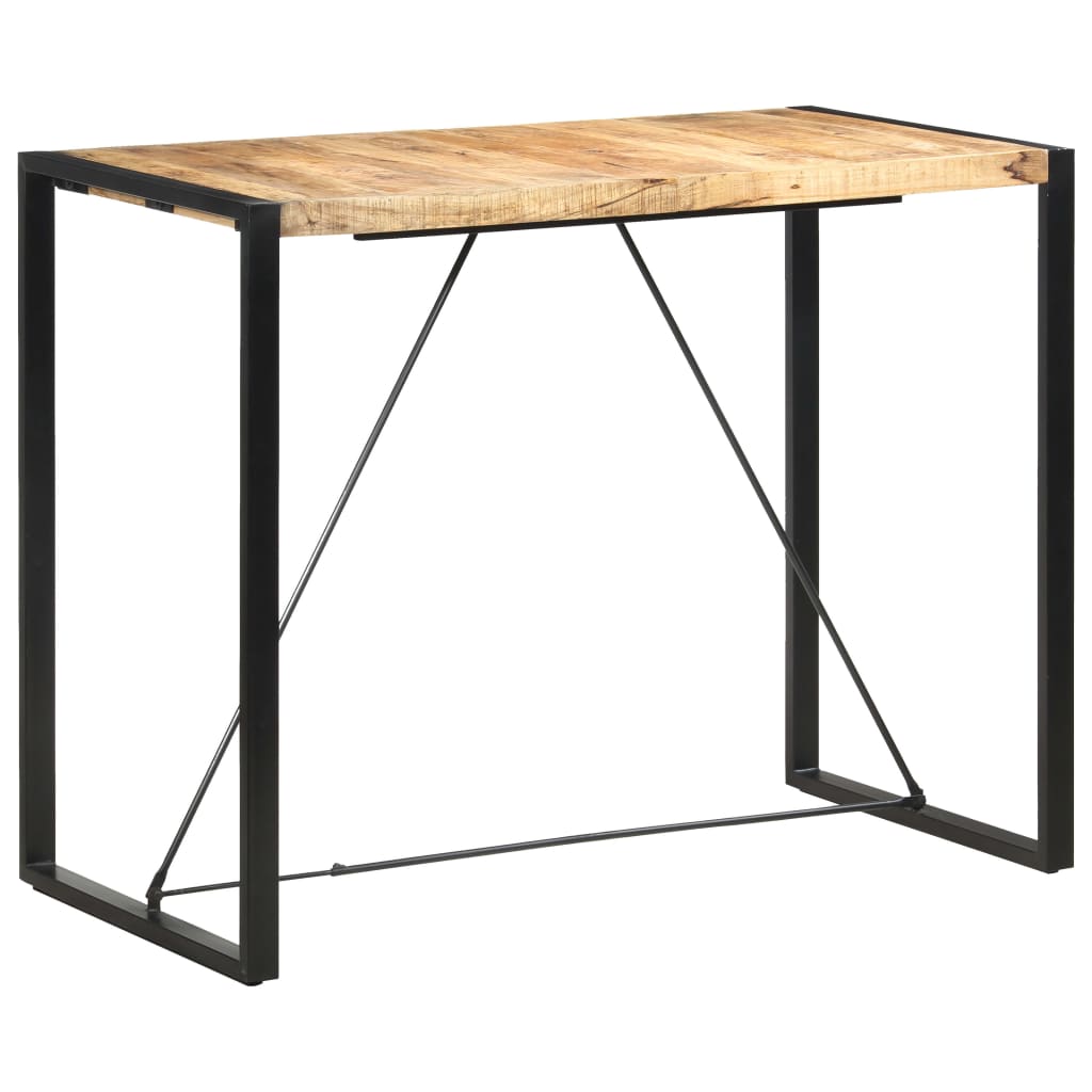 Bar Table | Mango Wood | Solid Mango Wood, Steel | Large | Industrial