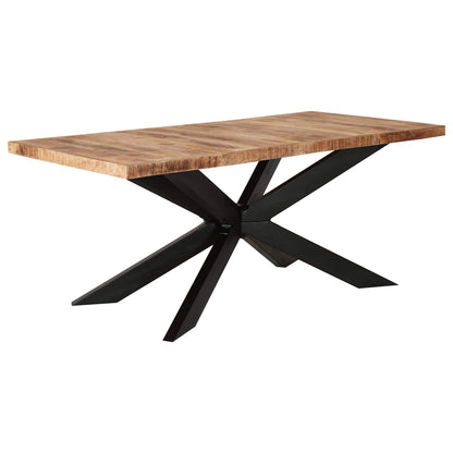 285963 vidaXL Dining Table 180x90x76 cm Solid Rough Mango Wood
