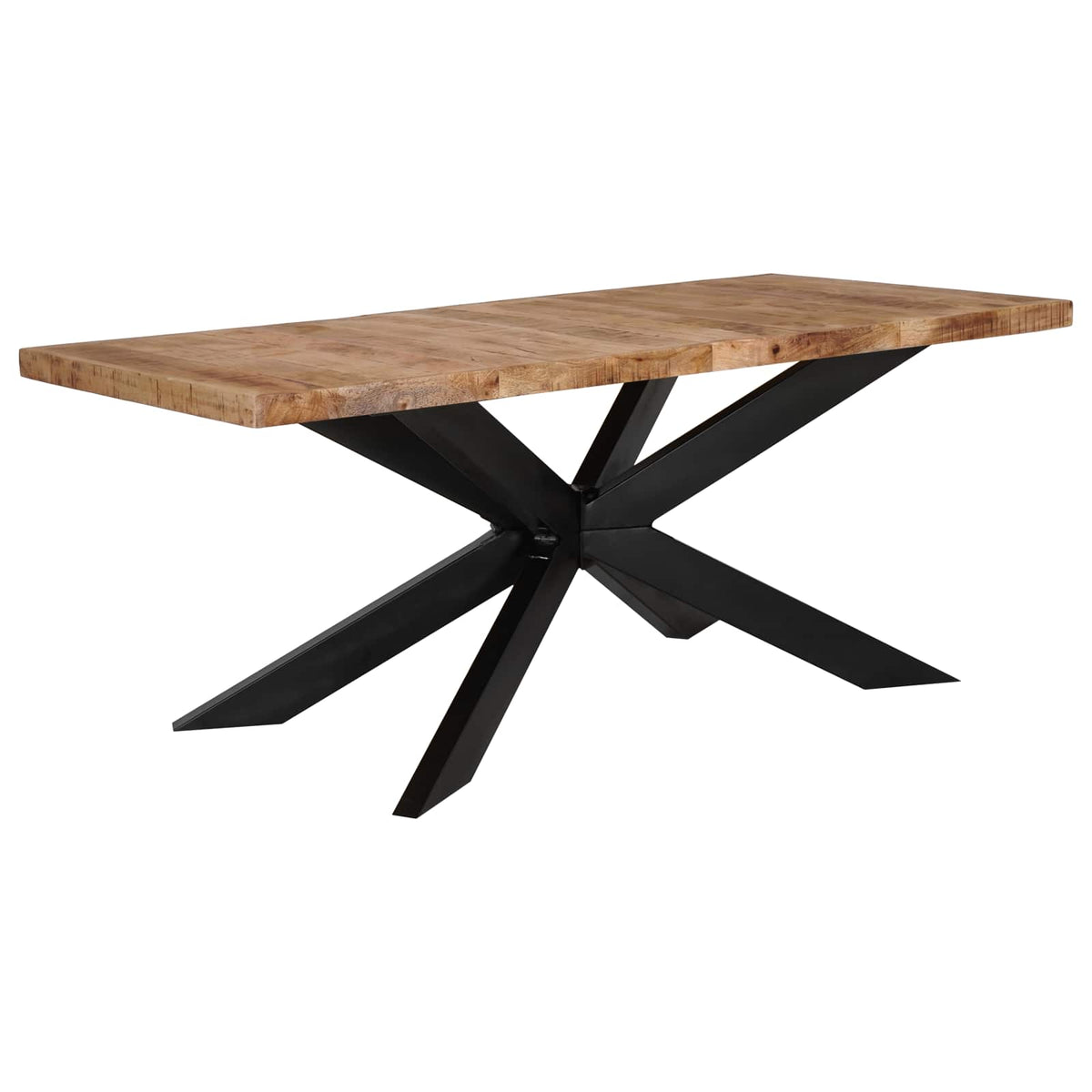 285963 vidaXL Dining Table 180x90x76 cm Solid Rough Mango Wood