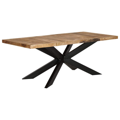 285963 vidaXL Dining Table 180x90x76 cm Solid Rough Mango Wood