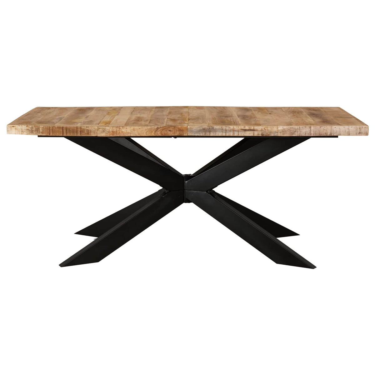285963 vidaXL Dining Table 180x90x76 cm Solid Rough Mango Wood