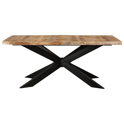 285963 vidaXL Dining Table 180x90x76 cm Solid Rough Mango Wood