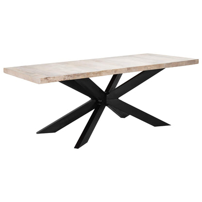 285964 vidaXL Dining Table 180x90x76 cm Solid Bleached Mango Wood