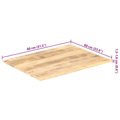 Table Top | Each piece is unique | Solid mango wood | 80 x 60 cm