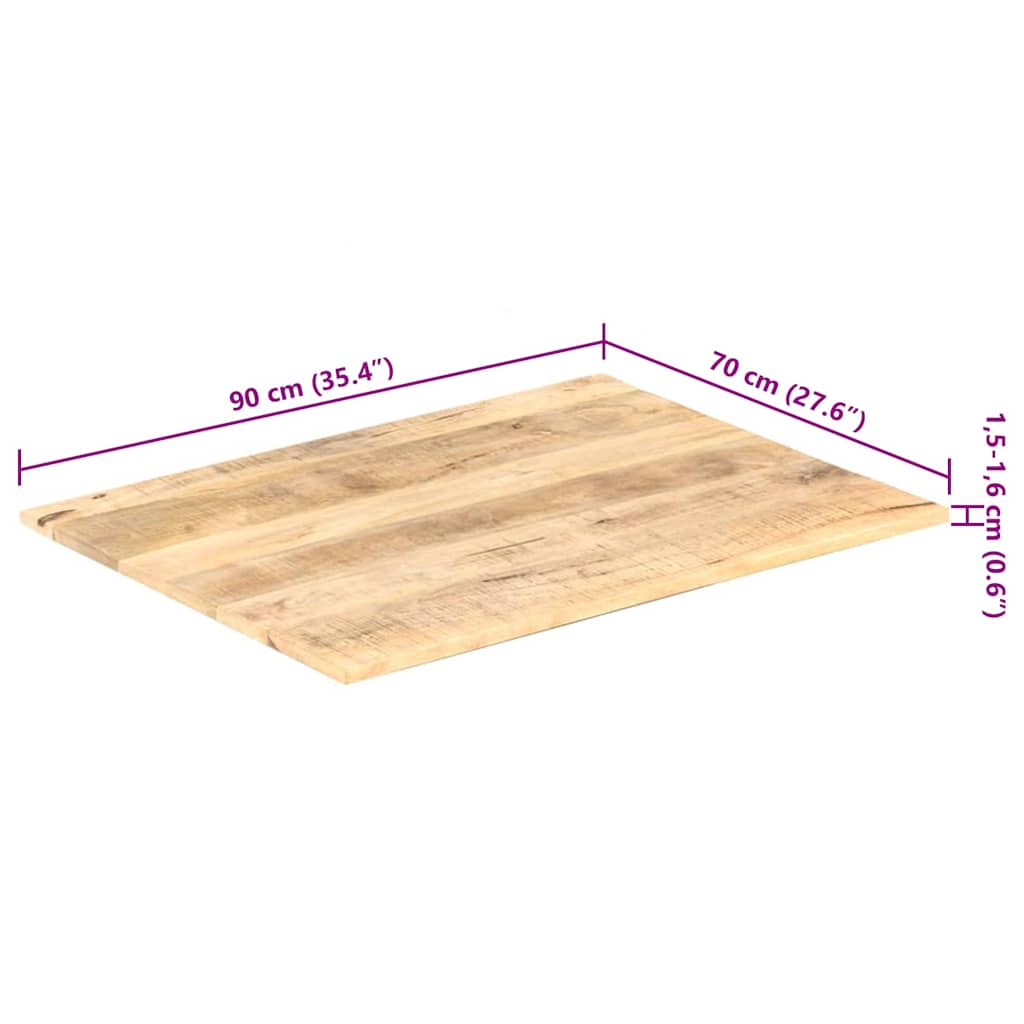 Table Top | Various | Solid mango wood | 90 x 70 cm | Durable | Table Top
