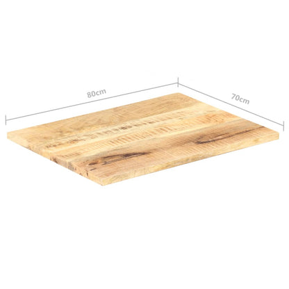 Table Top | Natural | Solid Mango Wood | 80x70 cm | Durable | Table Top