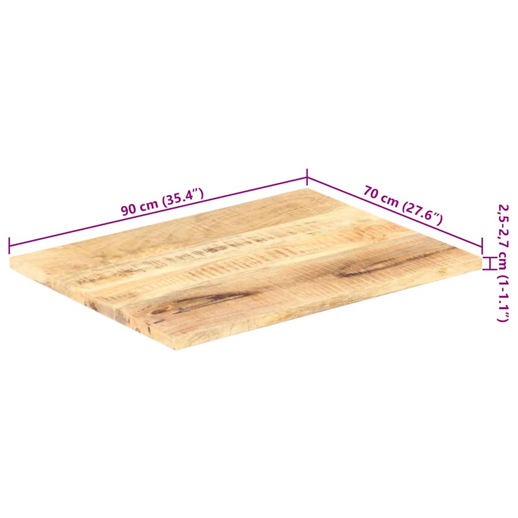 Table Top | Varies due to natural wood variation | Solid Mango Wood
