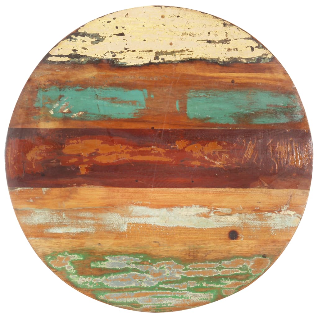 Table Top | Multicolour | Solid reclaimed wood | 40 cm diameter