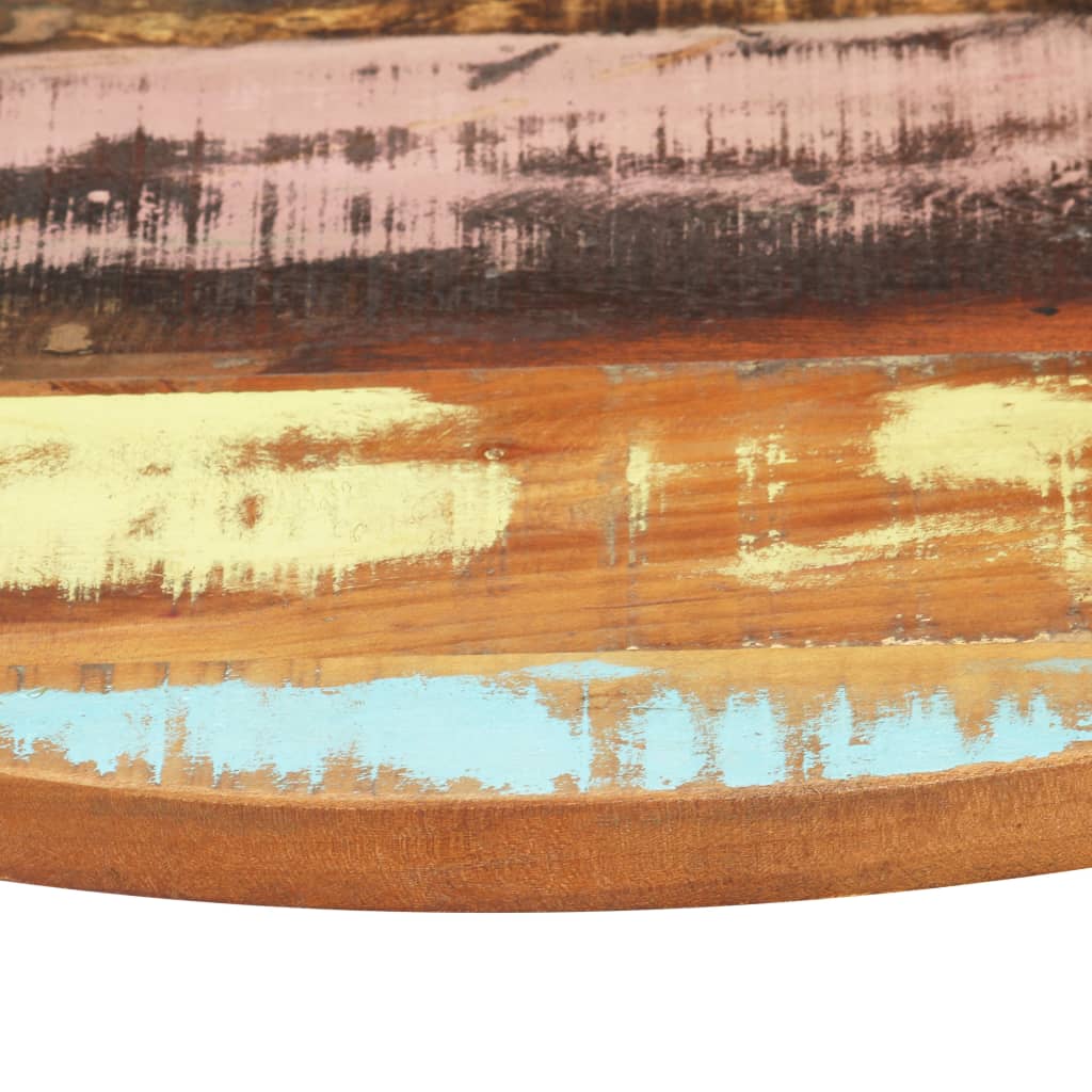Table Top | Multicolour | Solid reclaimed wood | 40 cm diameter