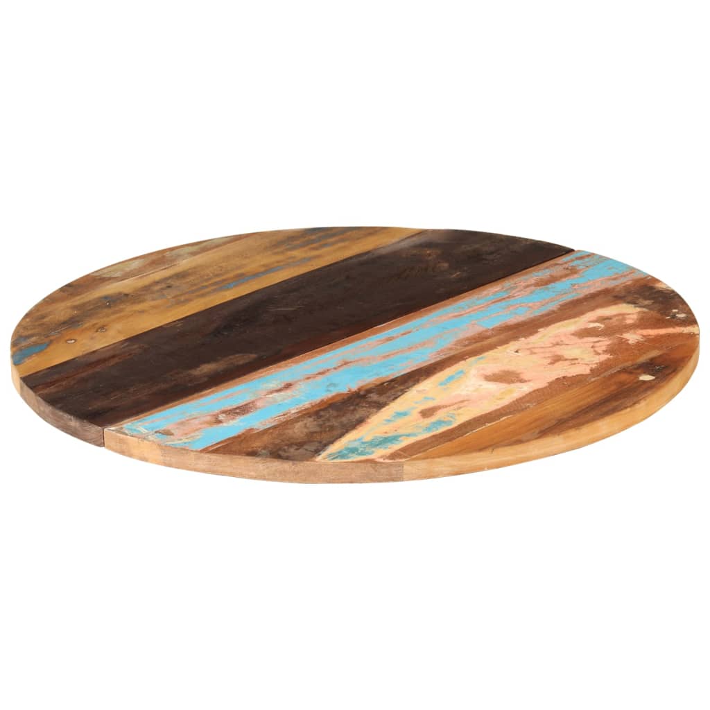 Table Top | Multicolour | Solid reclaimed wood | 80 cm Diameter | Durable