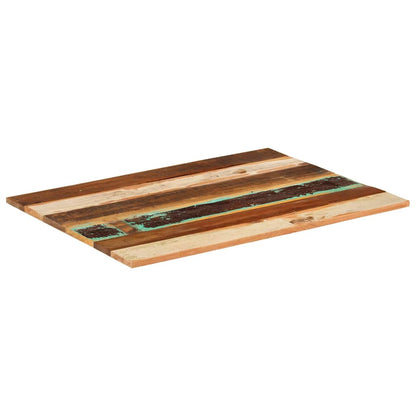 Rectangular Table Top 60x80 cm 15-16 mm Solid Reclaimed Wood