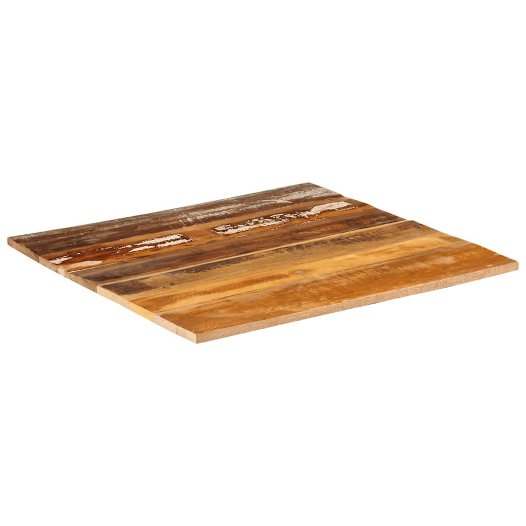 Square Table Top 70x70 cm 15-16 mm Solid Reclaimed Wood