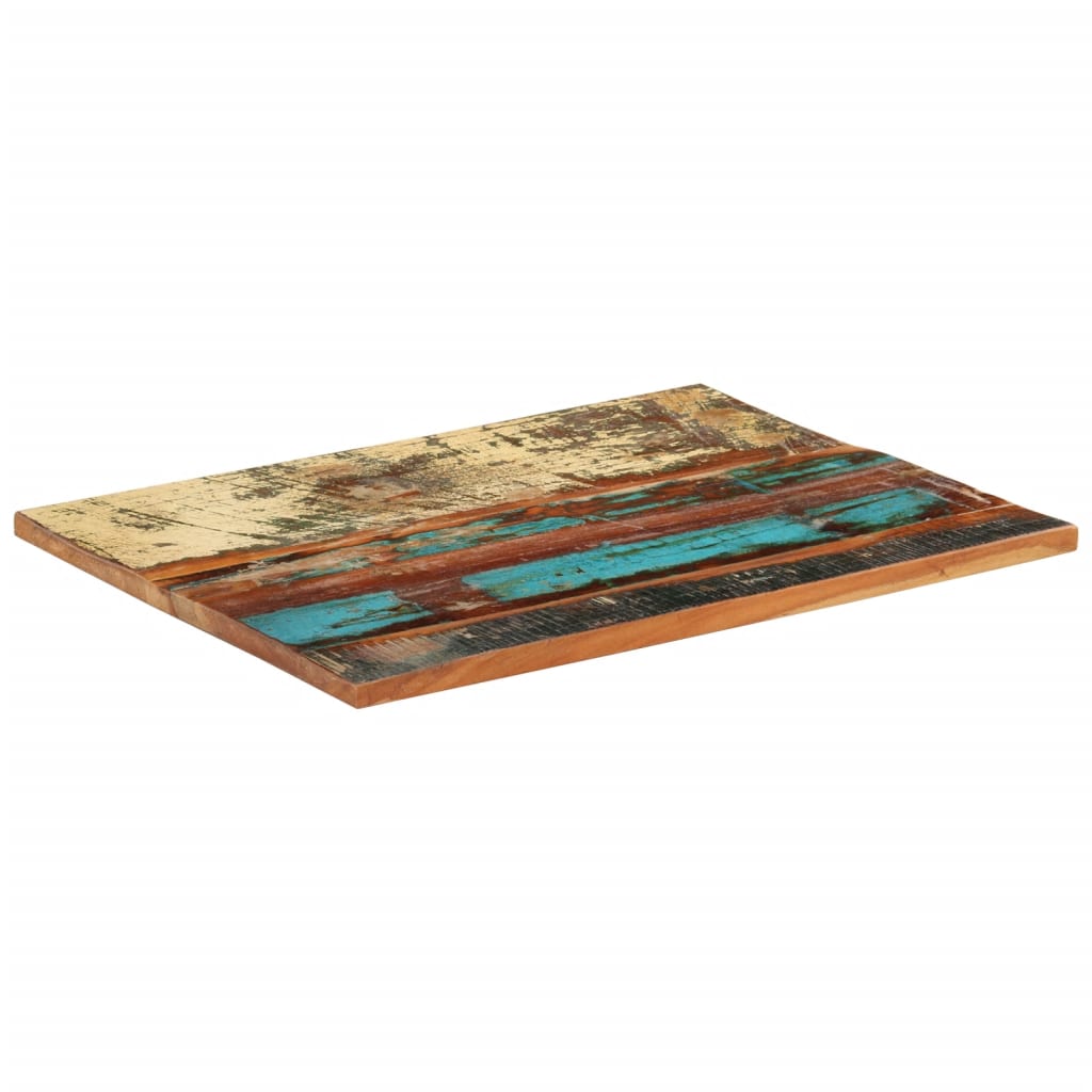 Rectangular Table Top 60x80 cm 25-27 mm Solid Reclaimed Wood
