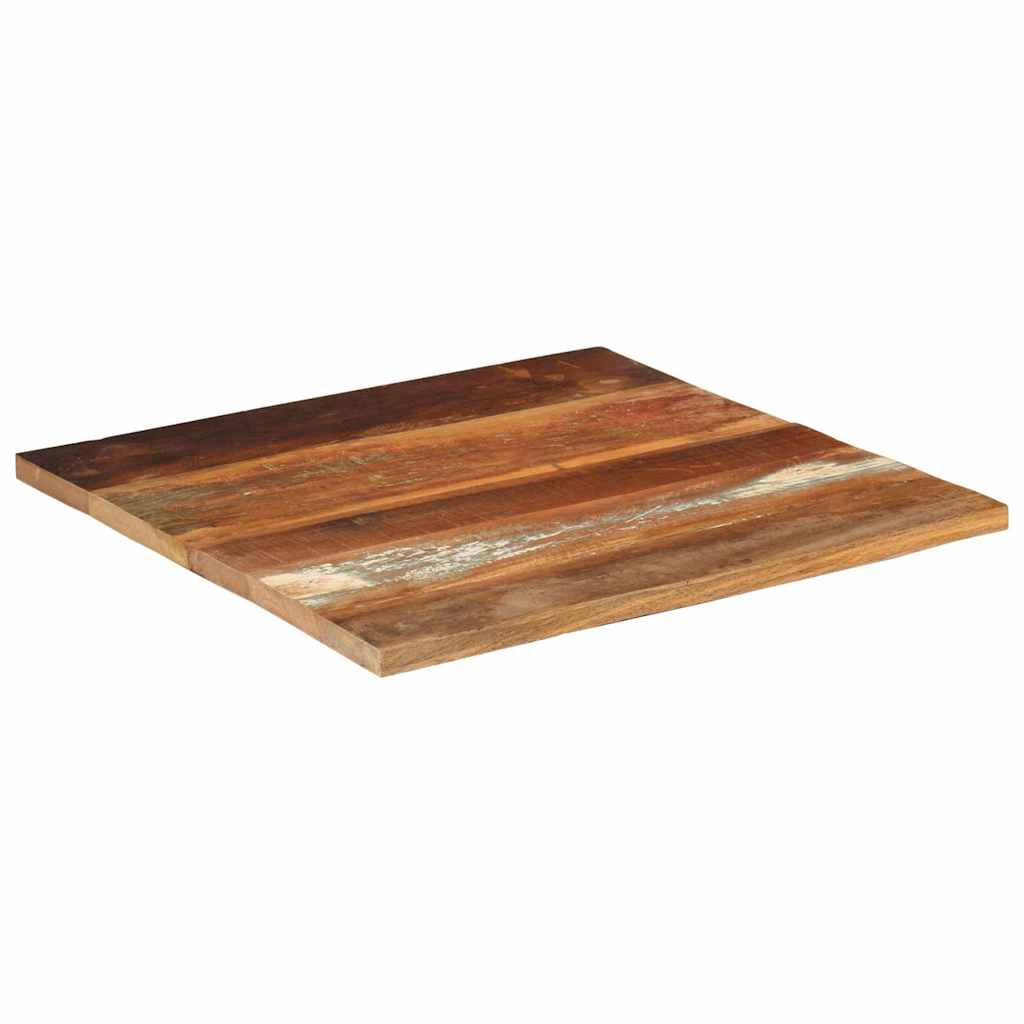 Square Table Top 70x70 cm 25-27 mm Solid Reclaimed Wood