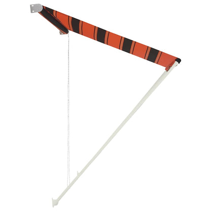 Retractable Awning 150x150 cm Orange and Brown