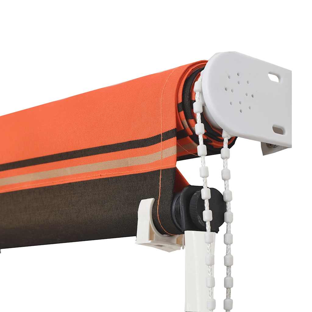 Retractable Awning 150x150 cm Orange and Brown