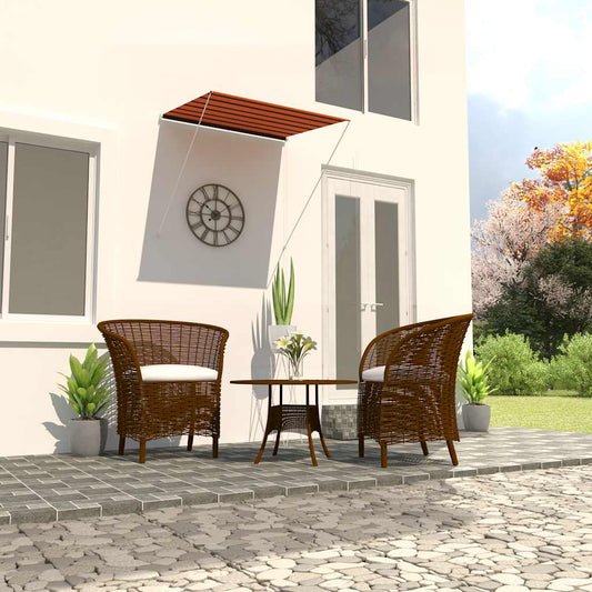 Awning | Orange and Brown | Steel and 100% polyester | 150x150 cm